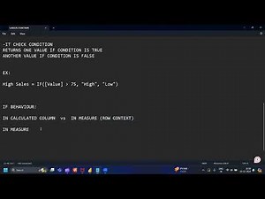 Understanding IF Behavior in Calculated Columns and Measures in Power BI