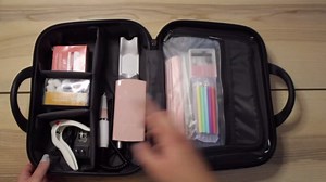 14 Inch Hard Shell Cosmetic Makeup Train Case PC+ABS Organizer | Portable Toiletry Bag Travel Vanity Case Small Suitcase Makeup Box for Women Outside Activity With Back Strap