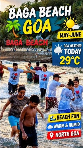 Goa Weather Today🌡Baga Beach Goa | Goa Current Situation | Goa Tourist Places #bagabeach #goa
