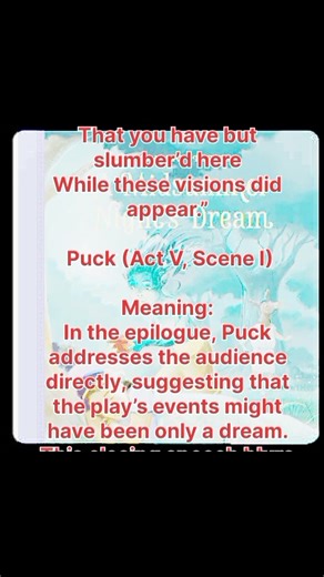 Famous quotes from A Midsummer Night’s Dream by William Shakespeare #everyonehighlightsfollowers #everyonehighlightsfollowers #everyone2025 #exploreenglishliterature #UPTGT #classicliterature #Nobelprize #nobelprizeinliterature #drama #UPPGT #WilliamShakespeare @topfans KG Venugopal Sellamuthu Vijayan Matlakala Sentsho Solomon Syed Mohd Shafi | Explore English Literature
