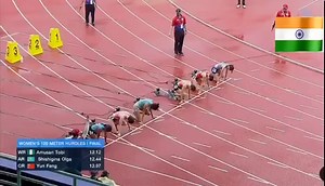 160K views · 10K reactions | Jyothi Yaraaji from Andhra, won #India's first gold medal in women's 100m hurdles in Asian Athletics Championships 2023. Her father was a security guard and mother is a sweeper. #jkfact #AsianGames | JK FACT | Facebook