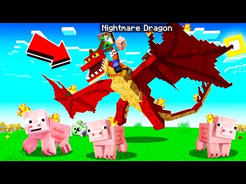 TAMING a MONSTROUS NIGHTMARE DRAGON in MINECRAFT! | How To Train Your Dragon