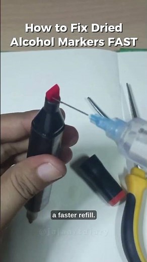 The EASIEST Way to Reactivate Dried Alcohol Markers! 😉 #short #alcoholmarkers #howtorevivemarker
