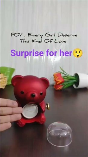Rotating Teddy Pendant Gift | Romantic Surprise Gift For Her #shorts #gift