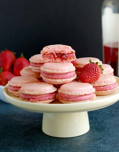 Strawberry Macarons