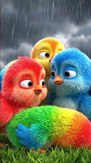 #The Cat Who Protected the Rainbow Chicks 🌈🐱”