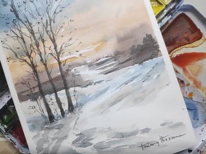 Winter Landscape Painting Made EASY!
