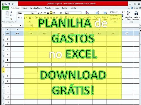 PLANILHA de GASTOS MENSAIS No EXCEL Para DOWNLOAD GRÁTIS