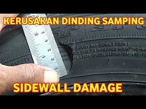 Cara menambal ban luar Sobek samping 4 cm / Sidewall damage
