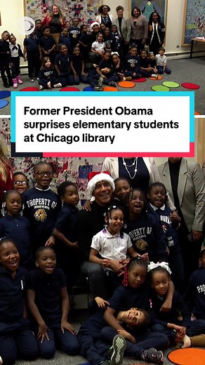 "It's 'Santa Obama.'" Former President Barack Obama surprised a group ... | Reading Books