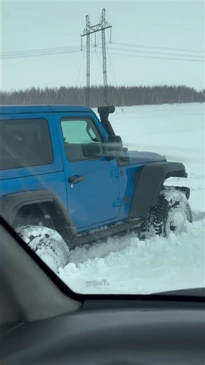 Jeep Wrangler Stuck in Deep Snow