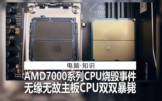 AMD出现CPU烧毁事件！