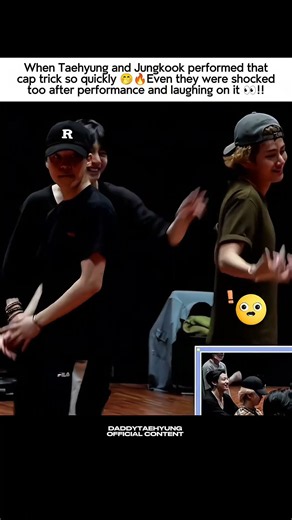 When Taehyung and Jungkook were having fun but performed cap trick