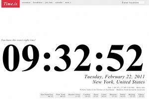 Time.is, Shows The Exact Time Around The World