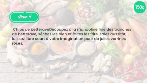 Verrines roses mousse de betterave et mousse de chou-fleur