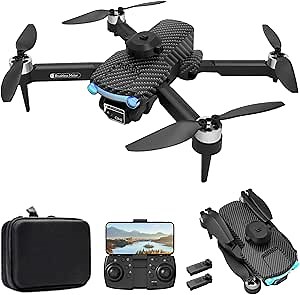 GoolRC Drone with Camera for Adults, 4K HD EIS Anti Shake Camera FPV Drone, RC Quadcopter with Brushless Motor, Obstacle Avoidance, Follow Me, Optical Flow, Headless Mode, Altitude Hold and 2 Battery