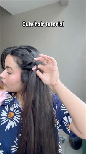 Cute hair tutorial in 1 mint #ytshorts #hairstyles #braidmaids #hair #youtubeshorts #hairtutorial