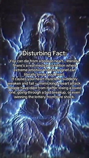 Heartbreak can actually kill you 💔 #health #medical #facts