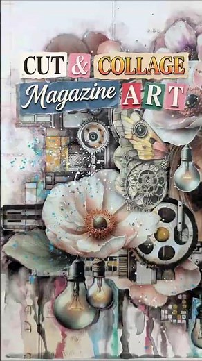 Steampunk Magazine Collage with Industrial Ephemera #shorts
