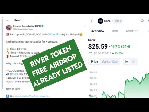 River Token free airdrop already Listed, New crypto airdrop, free crypto airdrop
