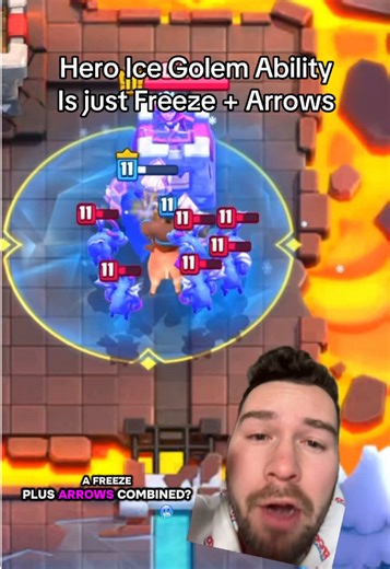 Nerf Hero Ice Golem #clashroyale #clashroyalememes #fyp | Clash Royale