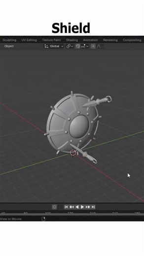 foxxedit20 on Instagram: "How to model Shield 🛡️ in blender . . It's a simple tutorial I hope you understand the process . #3d #3dmodeli̇ng #tutorial #model"