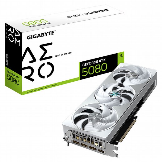 Gigabyte GeForce RTX 5080 AERO OC 16GB Video Card