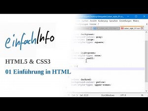 HTML5 & CSS3 01: Einführung und Grundgerüst