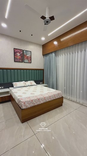 Diamond Interior 💎 on Instagram: "Beautiful Bedroom.. . . . . . #bedroomdecor #insta #instagram #instagood #instalike #instahome #kera #kerala #kochi #banglore #kozhikode #kaşar #kannur #kasaragod #wayanad"
