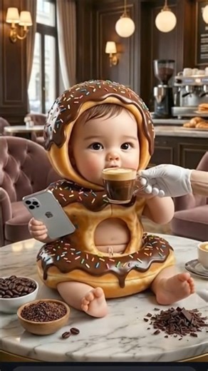 Chocolate Donut Baby 🍩👶 | So Cute! #shorts #viral