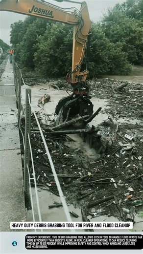 Heavy duty debris grabbing tool for river and flood cleanup #tools