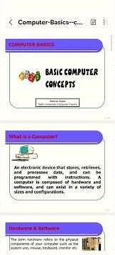 Computer basics..learn what is computer and uses..
