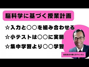 Lesson plan based on neuroscience ☆Combine input with ○○ ☆Quizzes will be conducted at ○○ ☆Learni...