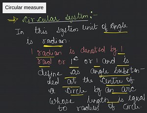 Circular measure... | Filo