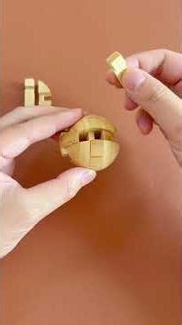 Connect all the wooden blocks to form a ball#puzzles #IQ #iqtest