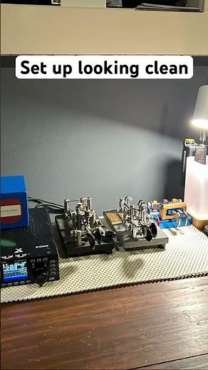 Set up looking clean #hamradio #morsecode