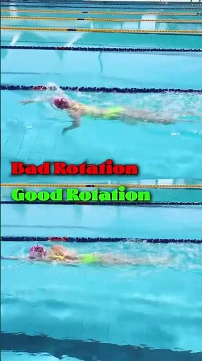 Bad Rotation VS Good Rotation 🏊‍♀️ #swimming #swim