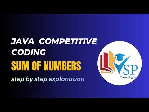 Sum of Numbers Program in Java | Placement Coding Question