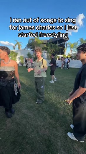 James Charles Coachella Freestyle After Running Out of Songs
