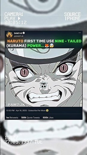 NARUTO USE NINE-TAILS 🦊 POWER FOR THE FIRST TIME 🥶🤯