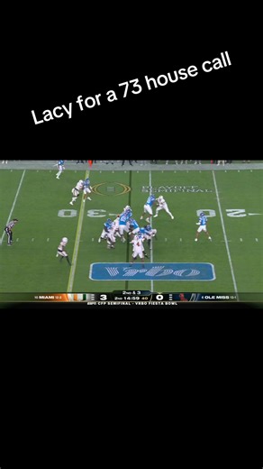 Lacy for a 73 house call #olemissfootball #fiestabowl #miamihurricanes @Ole Miss Football @Miami Hurricanes @ESPN