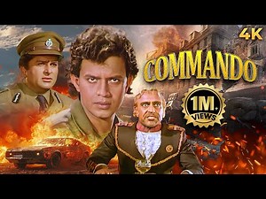 Commando 1988 Action Hindi Full Movie 4K | Mithun Chakraborty, Mandakini, Bappi Lahiri