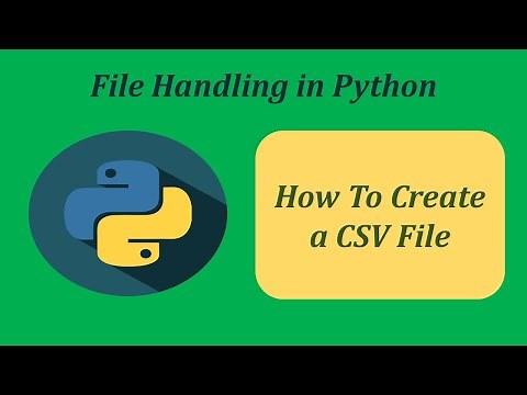 How To Create CSV File | How To Write Data into CSV File | Python