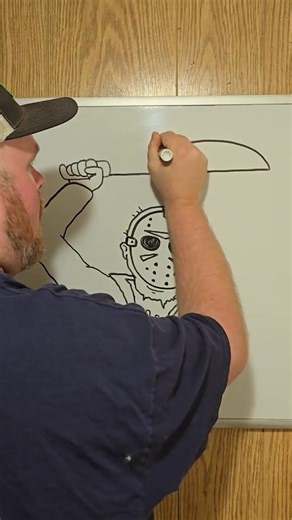 how to draw Jason Voorhees from Friday the 13th movie | Tjohnhutcheson