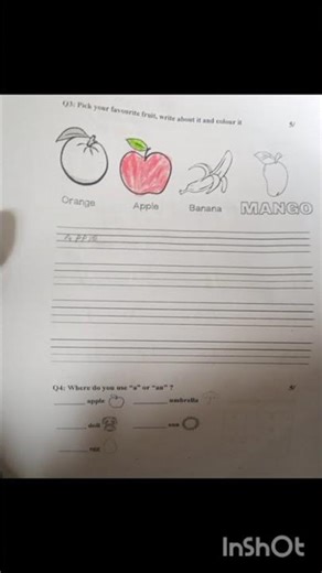 Class 1 Test paper sample #school #kids
