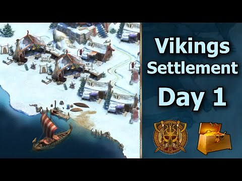 Forge of Empires: 7-Day Vikings Settlement Day 1! (Axe Smith + Shrines)