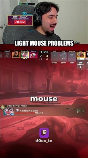 LIGHT MOUSE PROBLEMS... #cs2 #csgo #counterstrike2