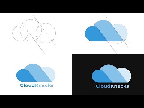 How to design Cloud Logo in Adobe illustrator | Hassan Raza