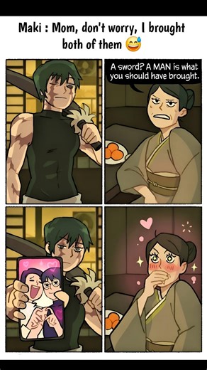 When Maki shows her boyfriend her mother 😅 #anime #yuta #maki #gojo #jujutsukaisen