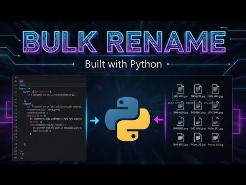 Bulk rename files automatically using Python.
